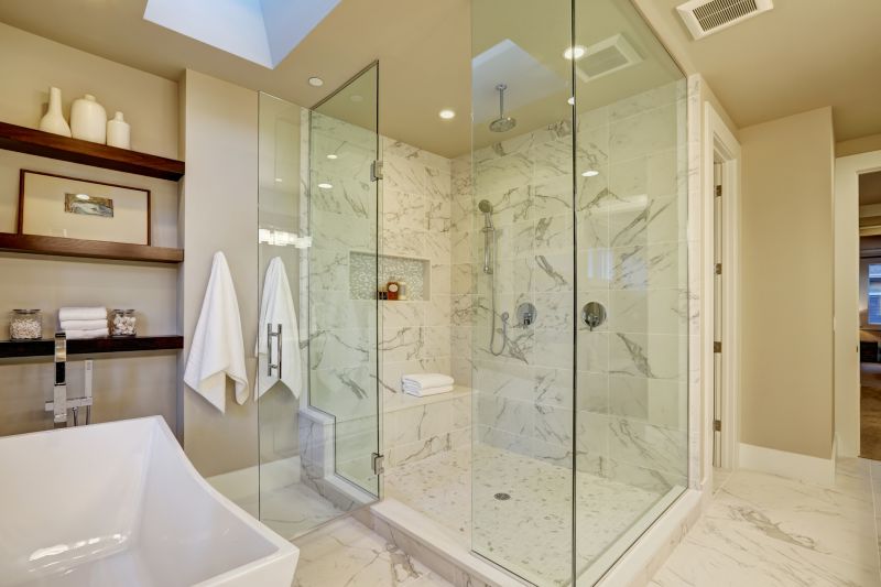 Walk-In Shower with Glass Enclosure