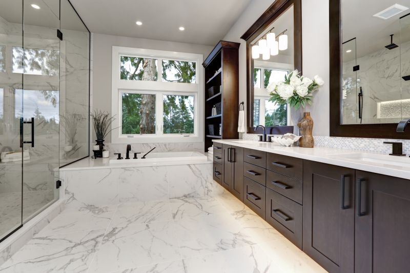 Spacious Bathroom with Custom Storage